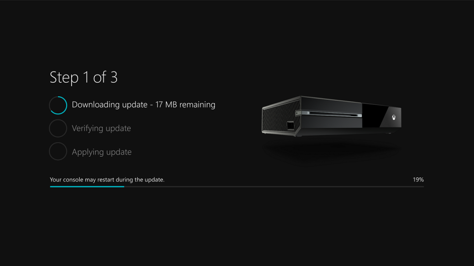 System Update Screenshot on Xbox One