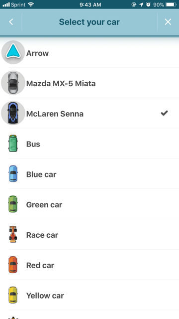 Waze Change Car