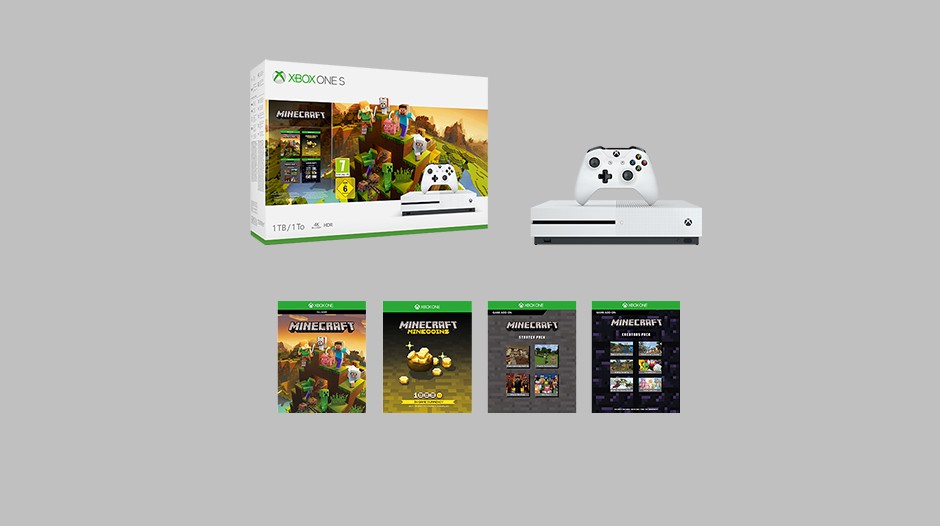 Xbox One S Minecraft Starter Pack