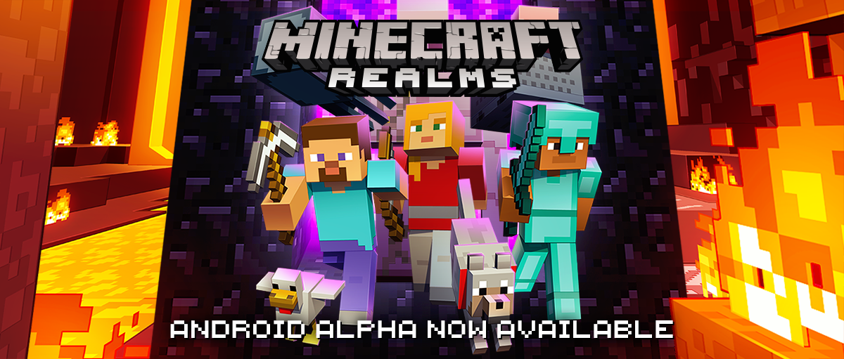 Minecraft Realms Android Alpha splash image