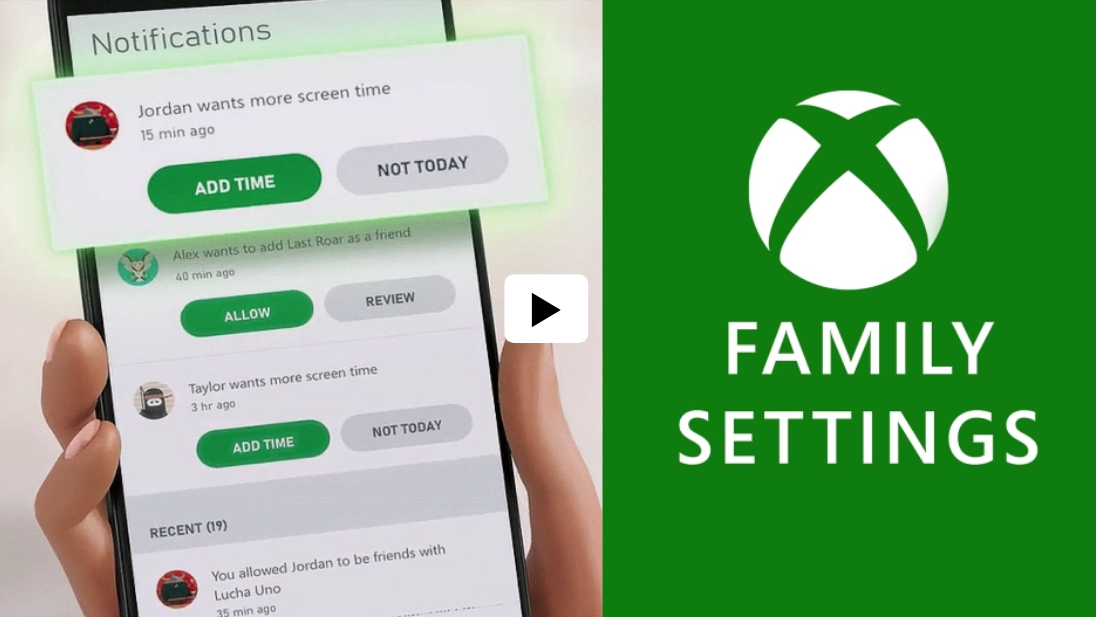 Video For La aplicación de Configuración familiar de Xbox que te ayudará a administrar la experiencia de juego de tus hijos. ¡Ya disponible para iOS y Android!