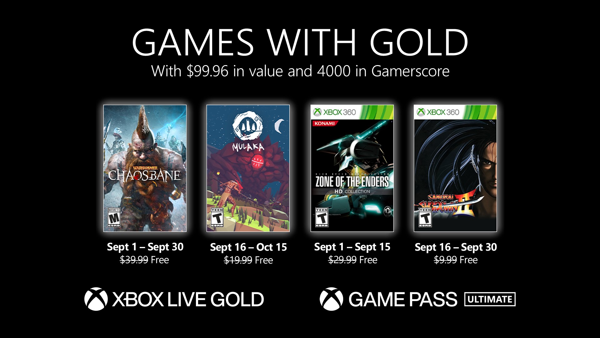 Novedades de Games with Gold para septiembre de 2021 Xbox Wire en Español
