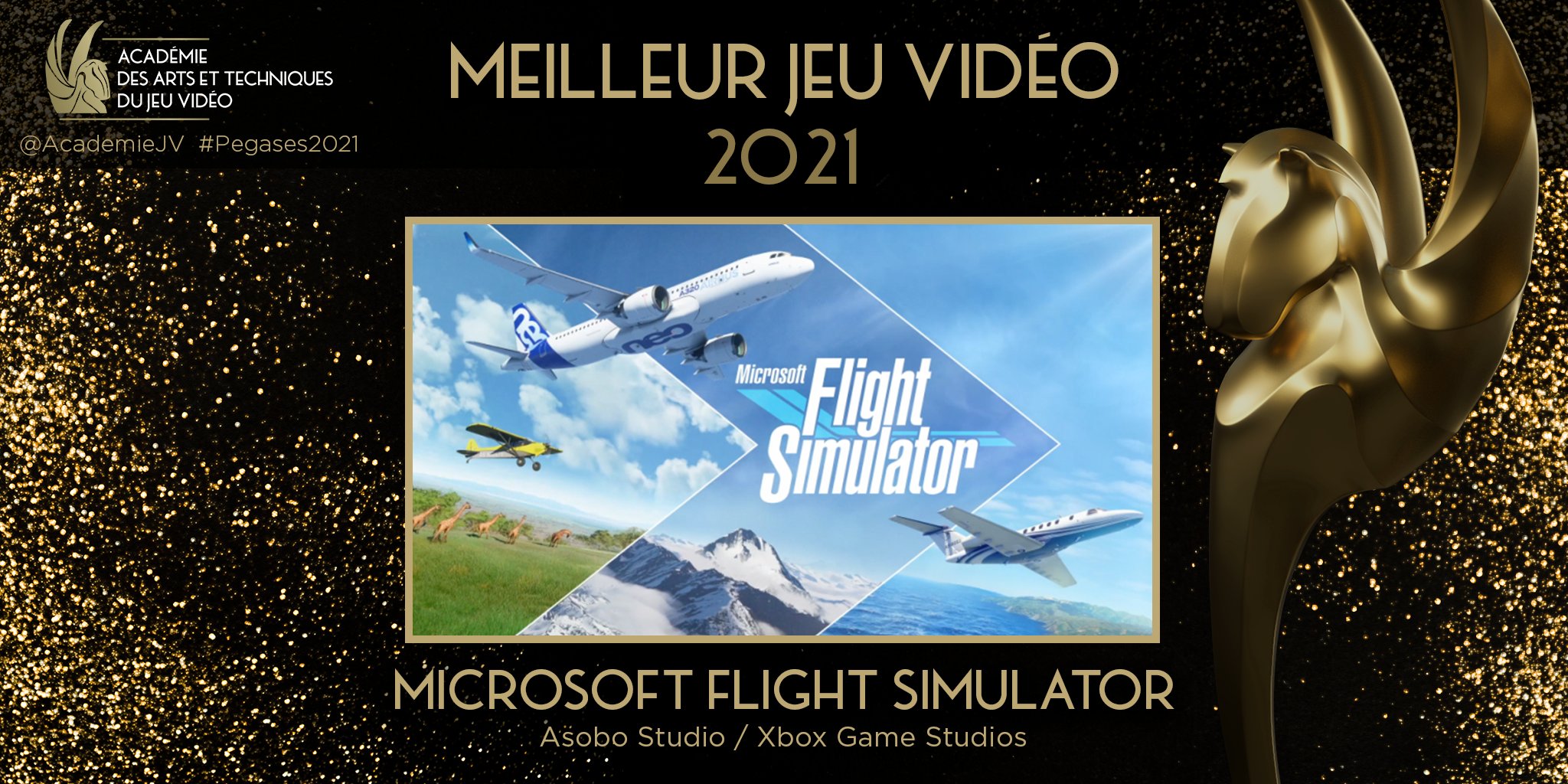 Résumé de la cérémonie des Pégases 2021 : Microsoft Flight Simulator et Tell Me Why à l’honneur