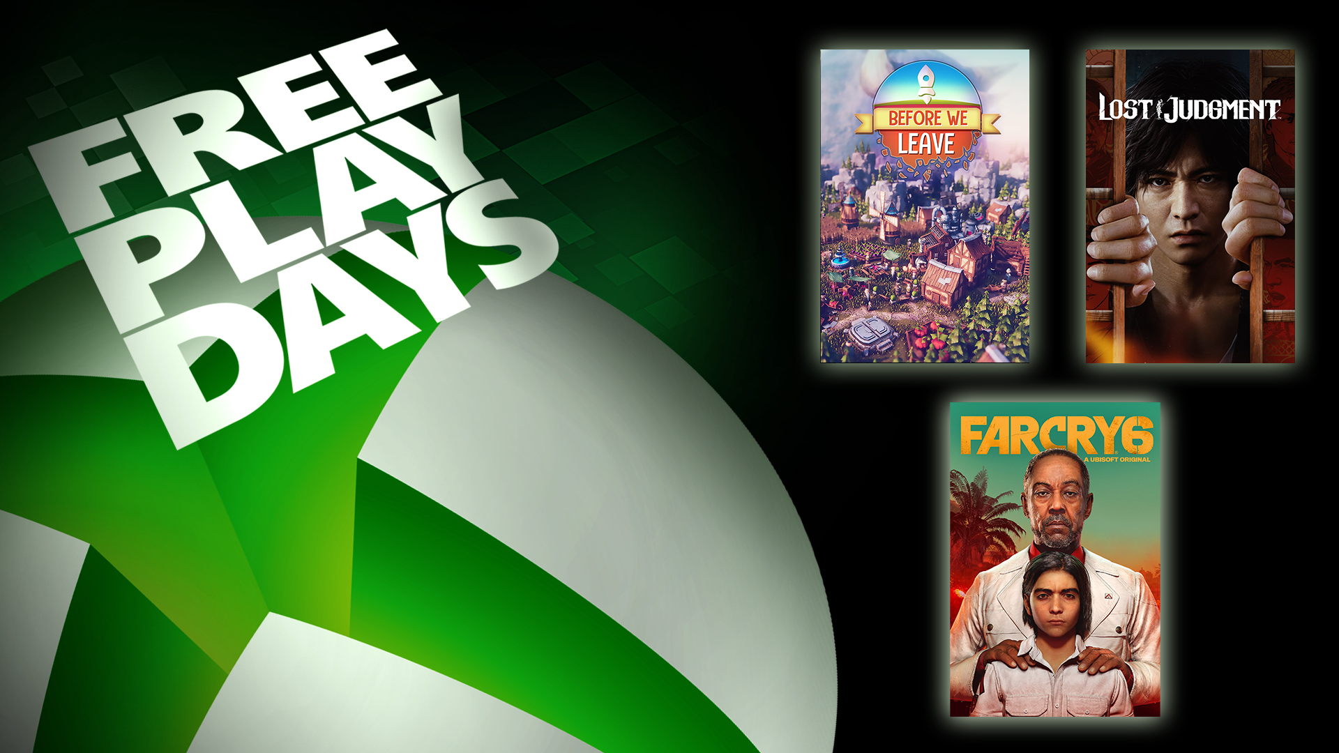 Jours de jeu gratuit : Lost Judgment, Before We Leave & Far Cry 6