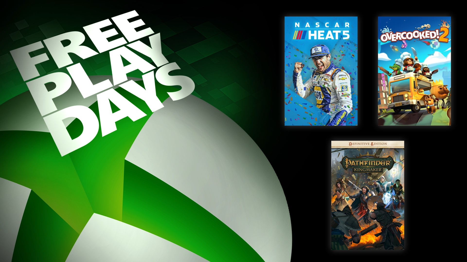 Jours de jeu gratuit : Nascar Heat 5, Overcooked! 2 & Pathfinder: Kingmaker – Definitive Edition