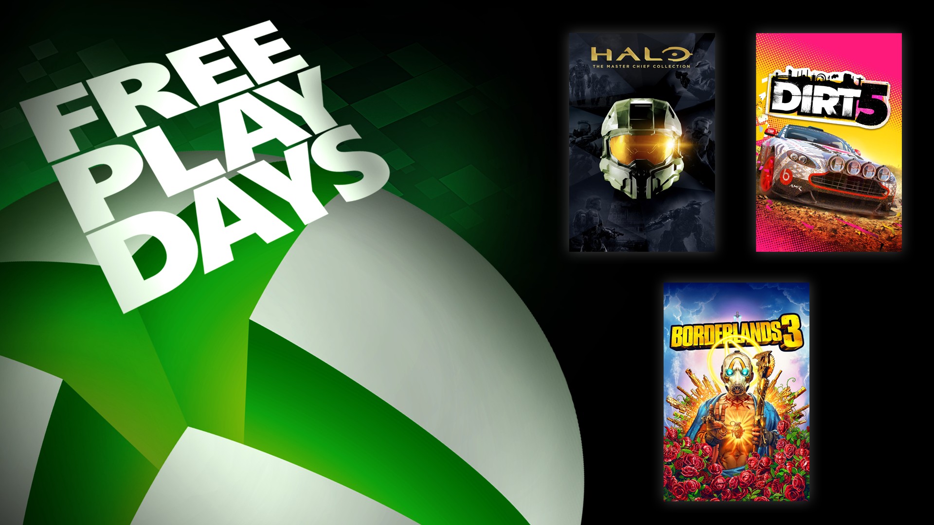 Jours de jeu gratuit : Halo: The Master Chief Collection, Borderlands 3 & Dirt 5