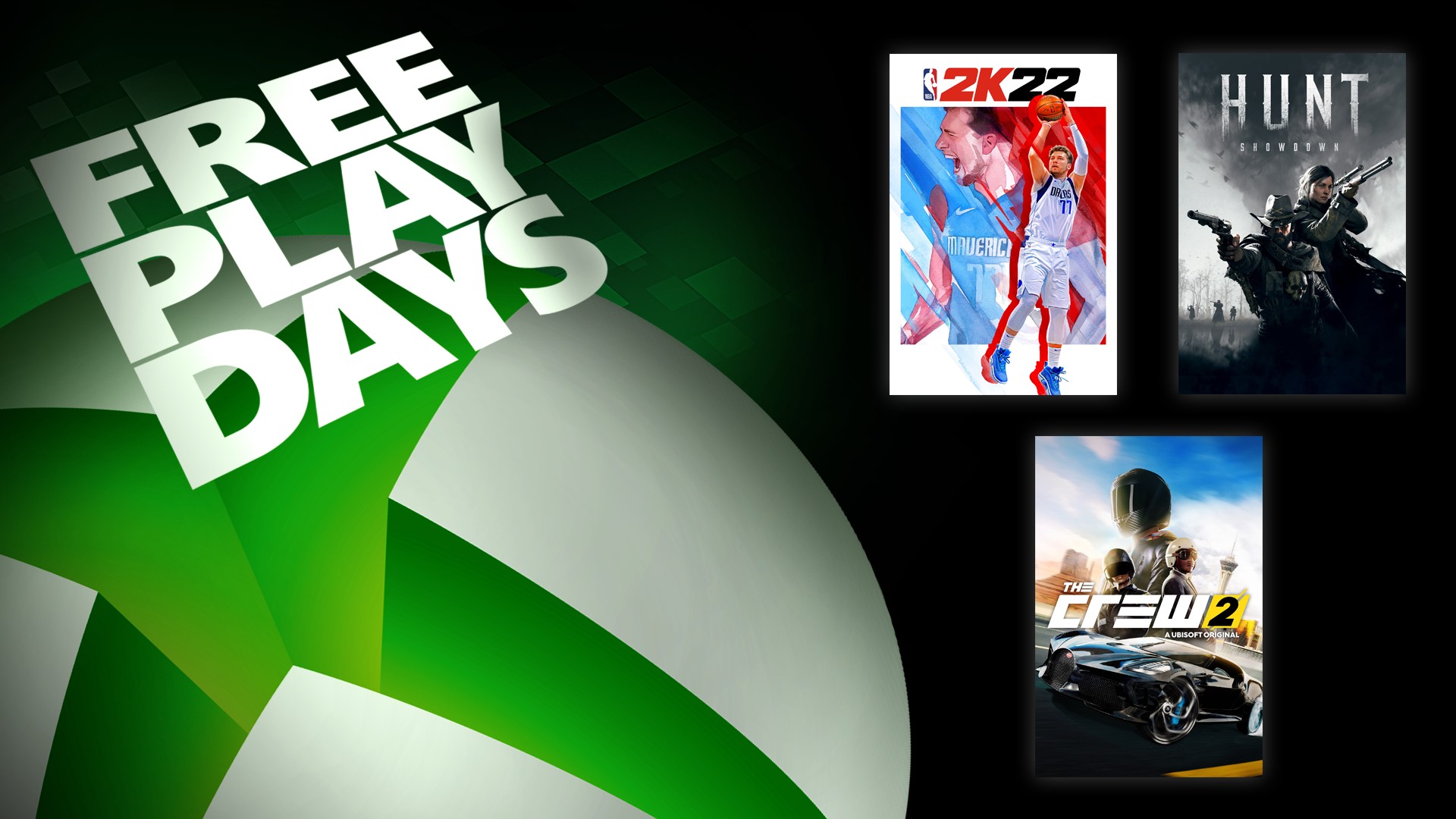 Jours de jeu gratuit : NBA 2K22, The Crew 2 & Hunt: Showdown