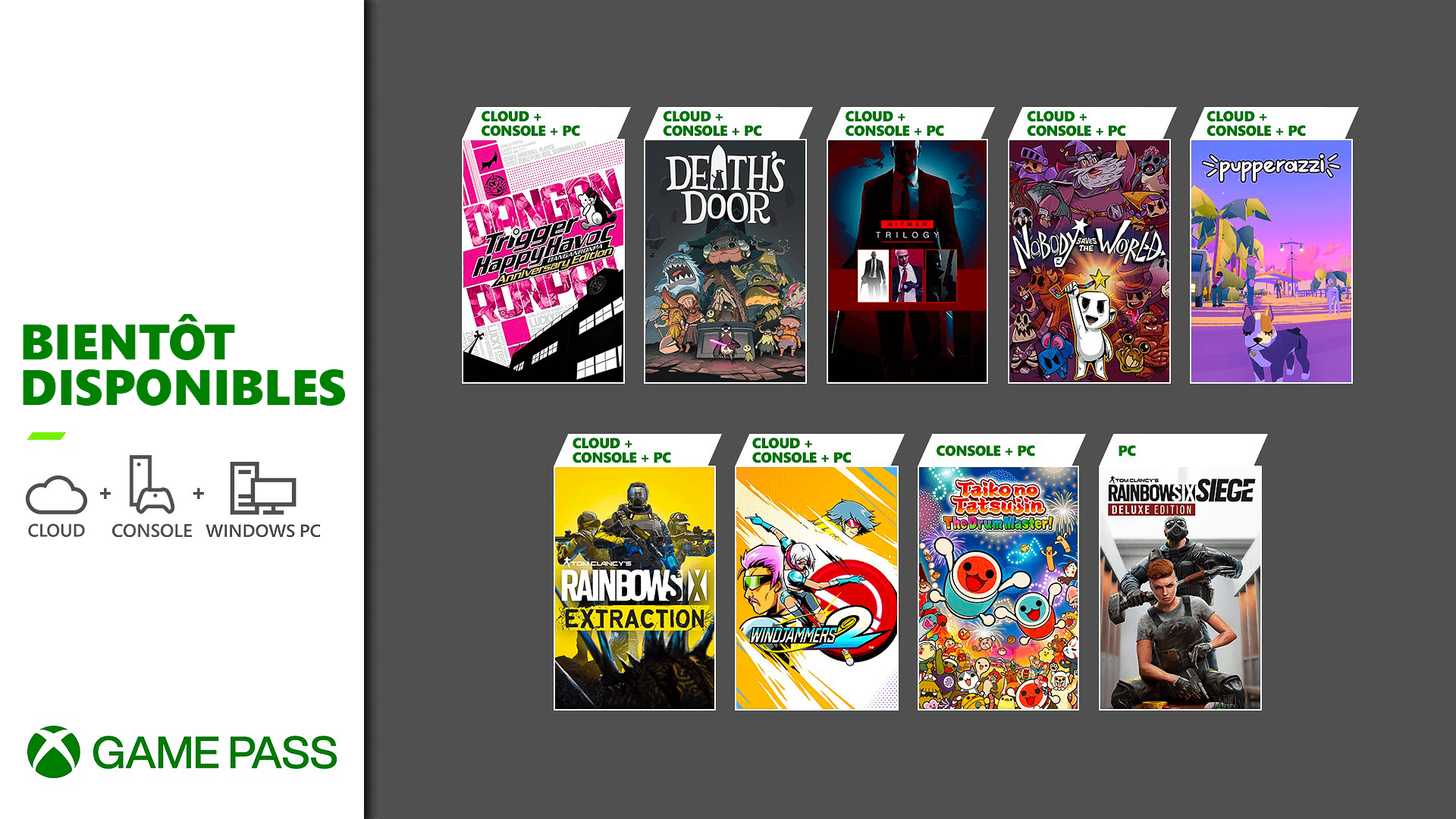Prochainement dans le Xbox Game Pass : Rainbow Six Extraction, la trilogie Hitman, Death’s Door et plus encore