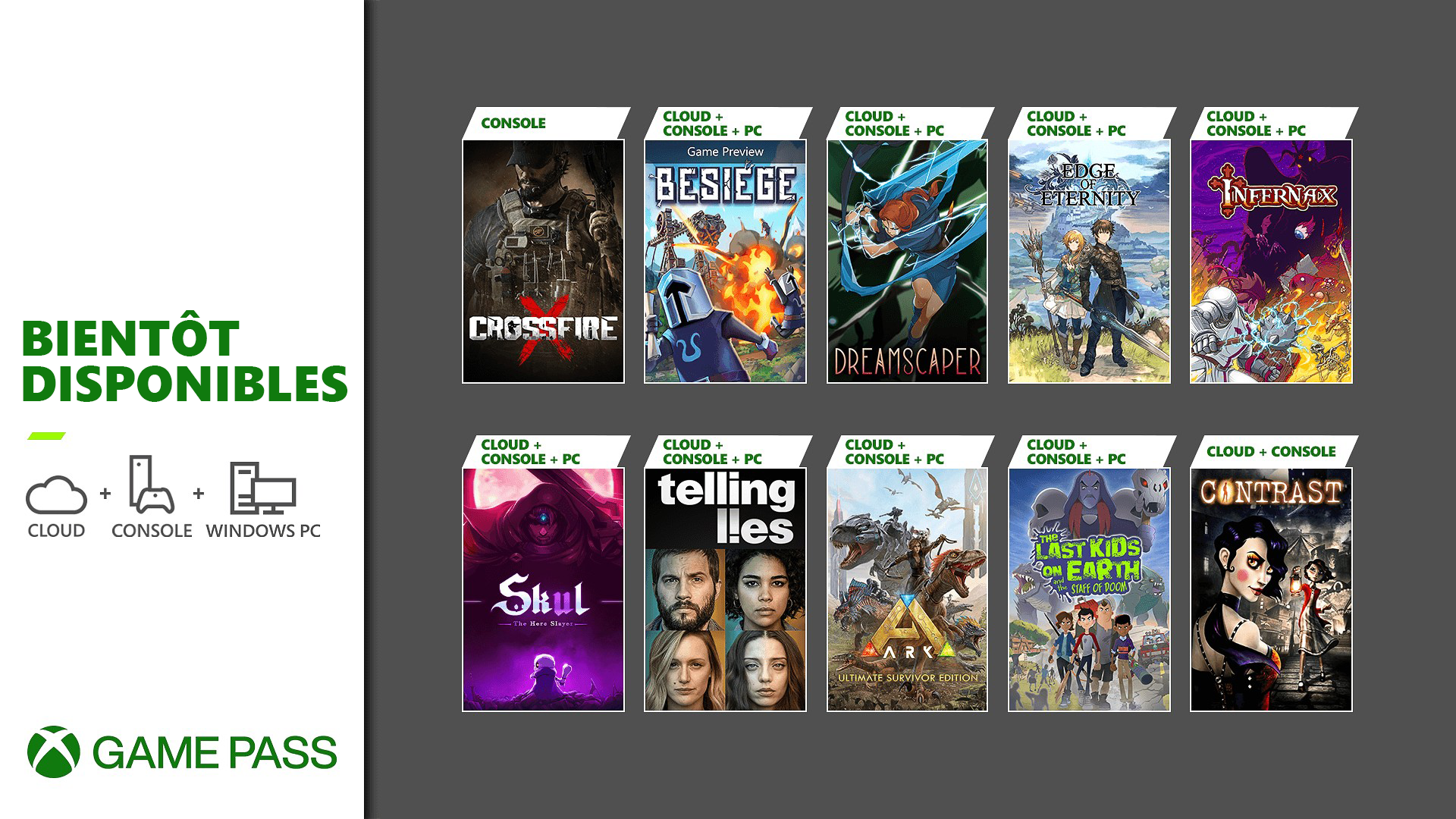 Prochainement dans le Xbox Game Pass : Contrast, CrossfireX, Ark: Ultimate Survivor Edition et plus encore
