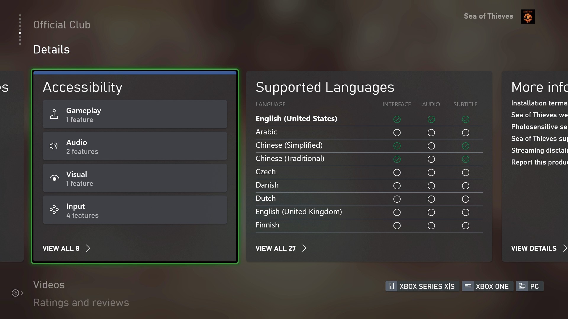 Les étiquettes dédiées à l’accessibilité des jeux sont désormais affichées dans le Microsoft Store pour Xbox