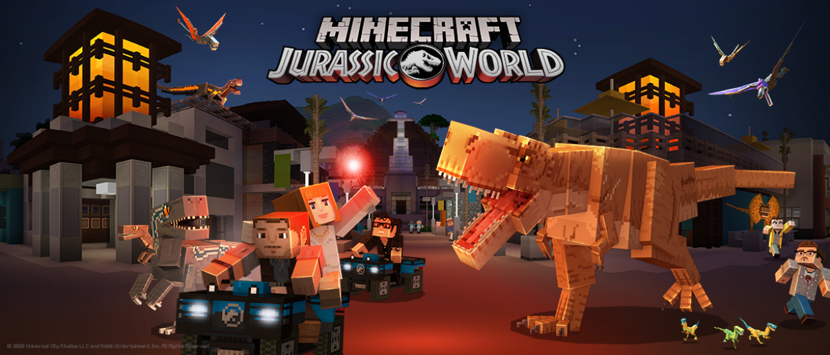 Imagem do DLC Jurassic World para Minecraft
