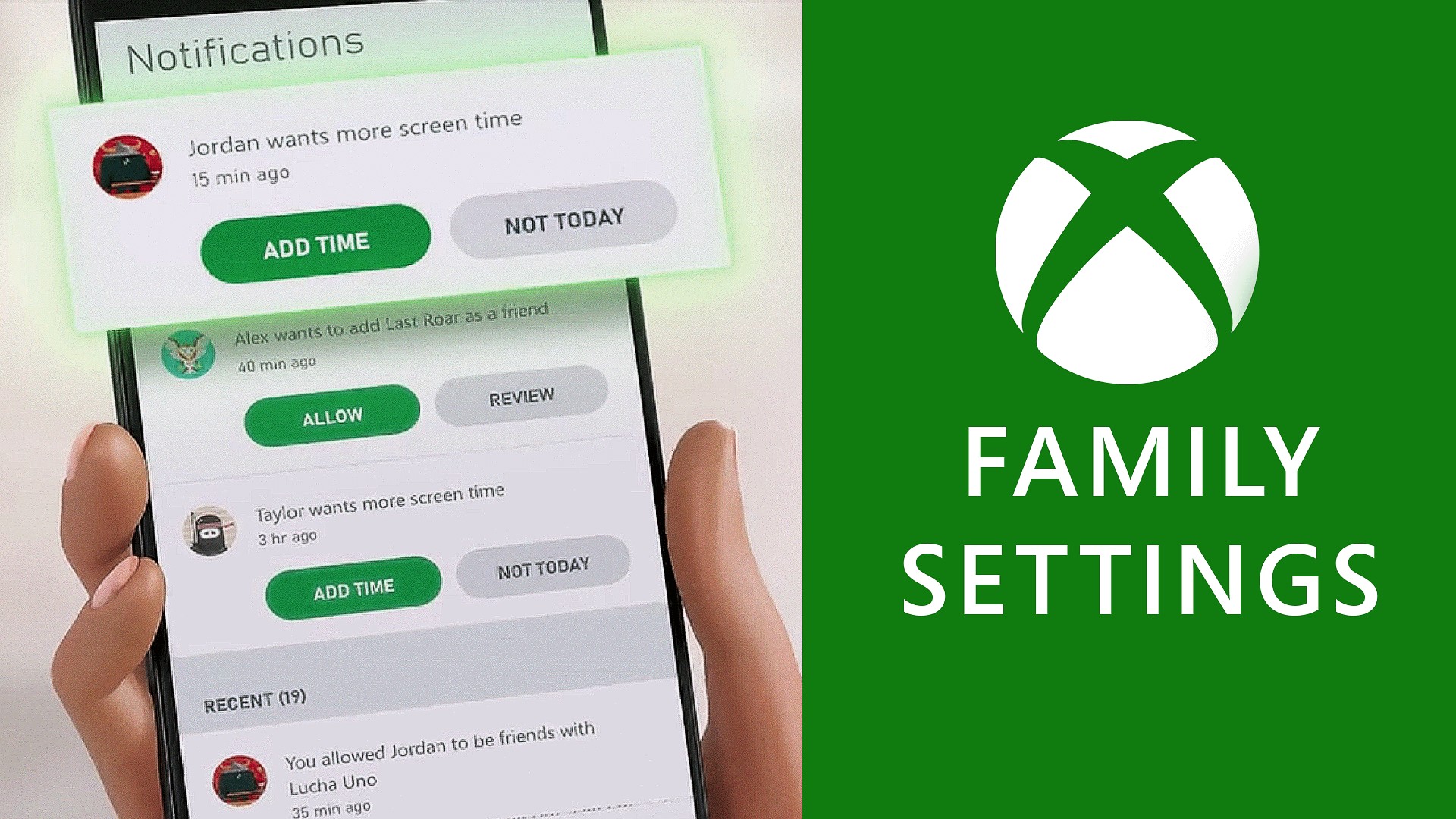 Aplicativo Xbox Family Settings