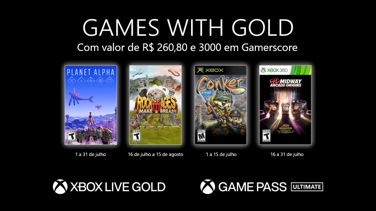 Jogos gratuitos na XBOX GAME WITH GOLD - POPSFERA