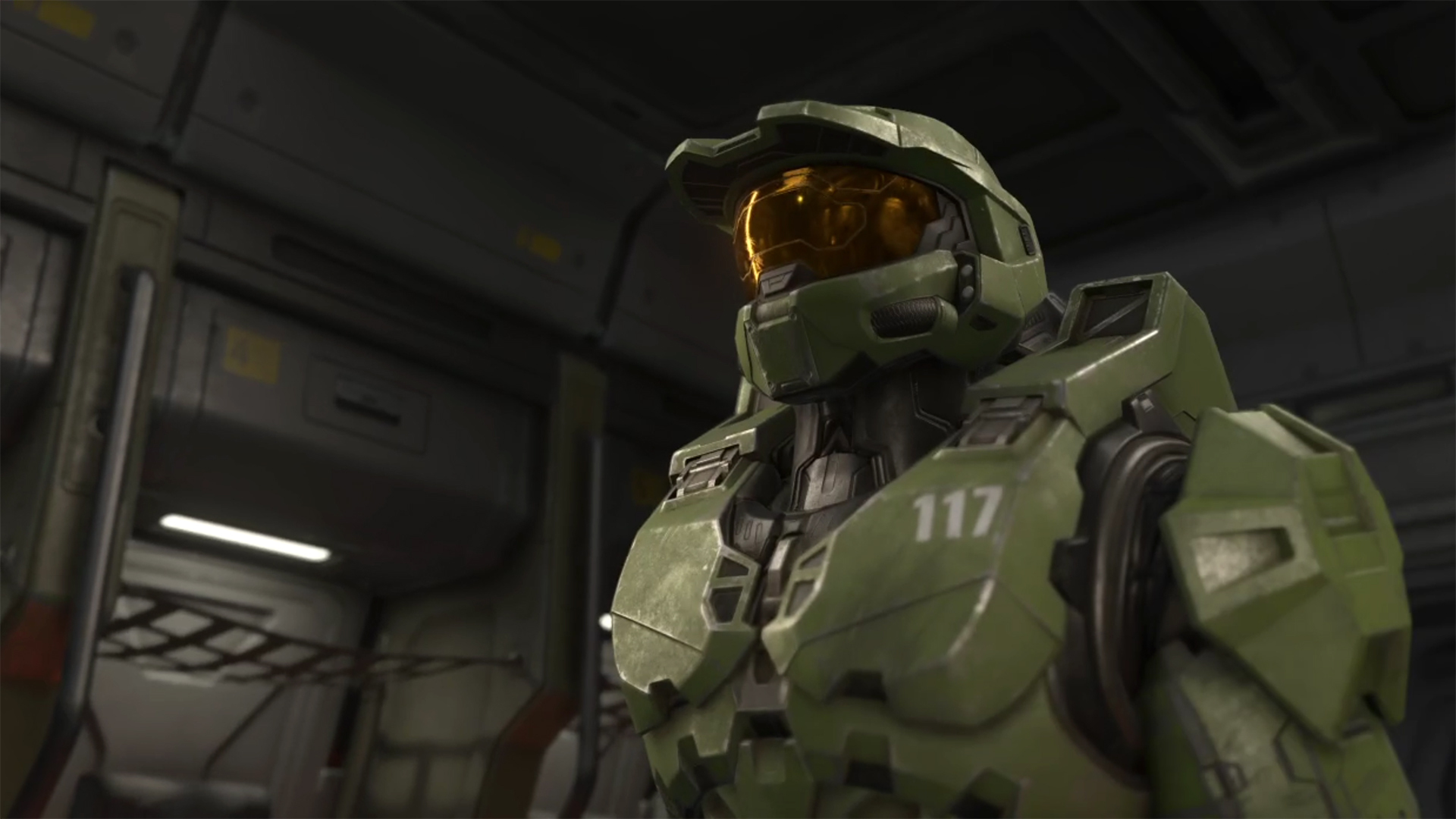 Снимок экрана: сцена из игры Halo, в которой участвует Мастер Чиф