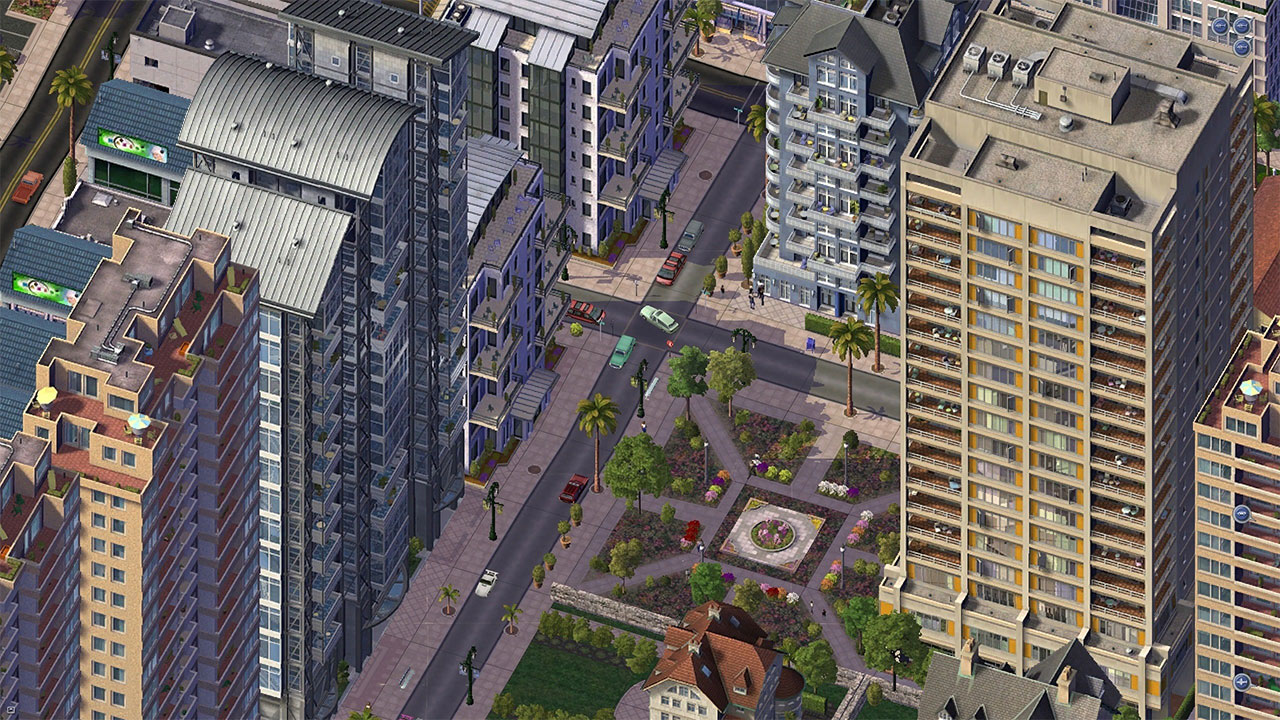 Многоэтажные дома. Кадр из игры SimCity