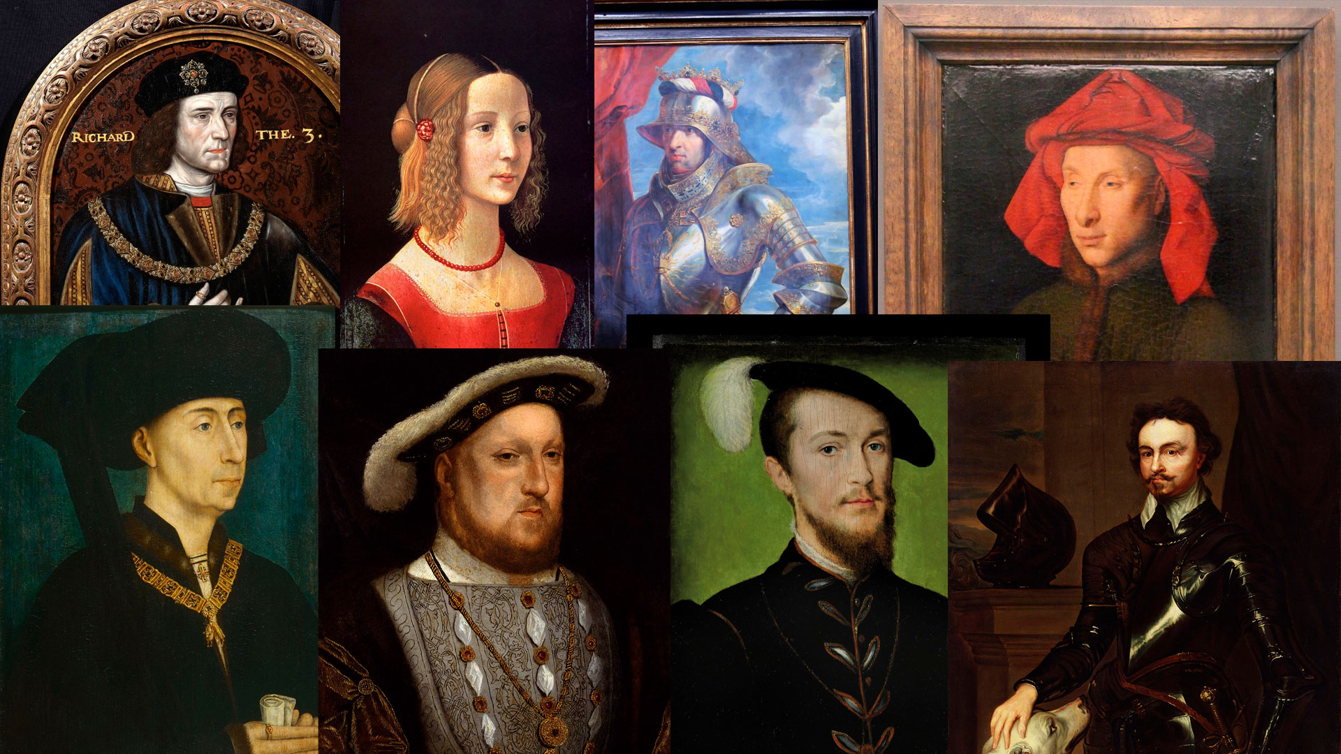 на заглавной объединены восемь портретов деятелей средневековья и раннего возрождения
